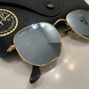 Ray Ban sunglasses never worn, metallic lenses, comes with original case Ray Ban Sunglasses RB 8016 Gold Titanium 004 Size 55mm New  main image 3